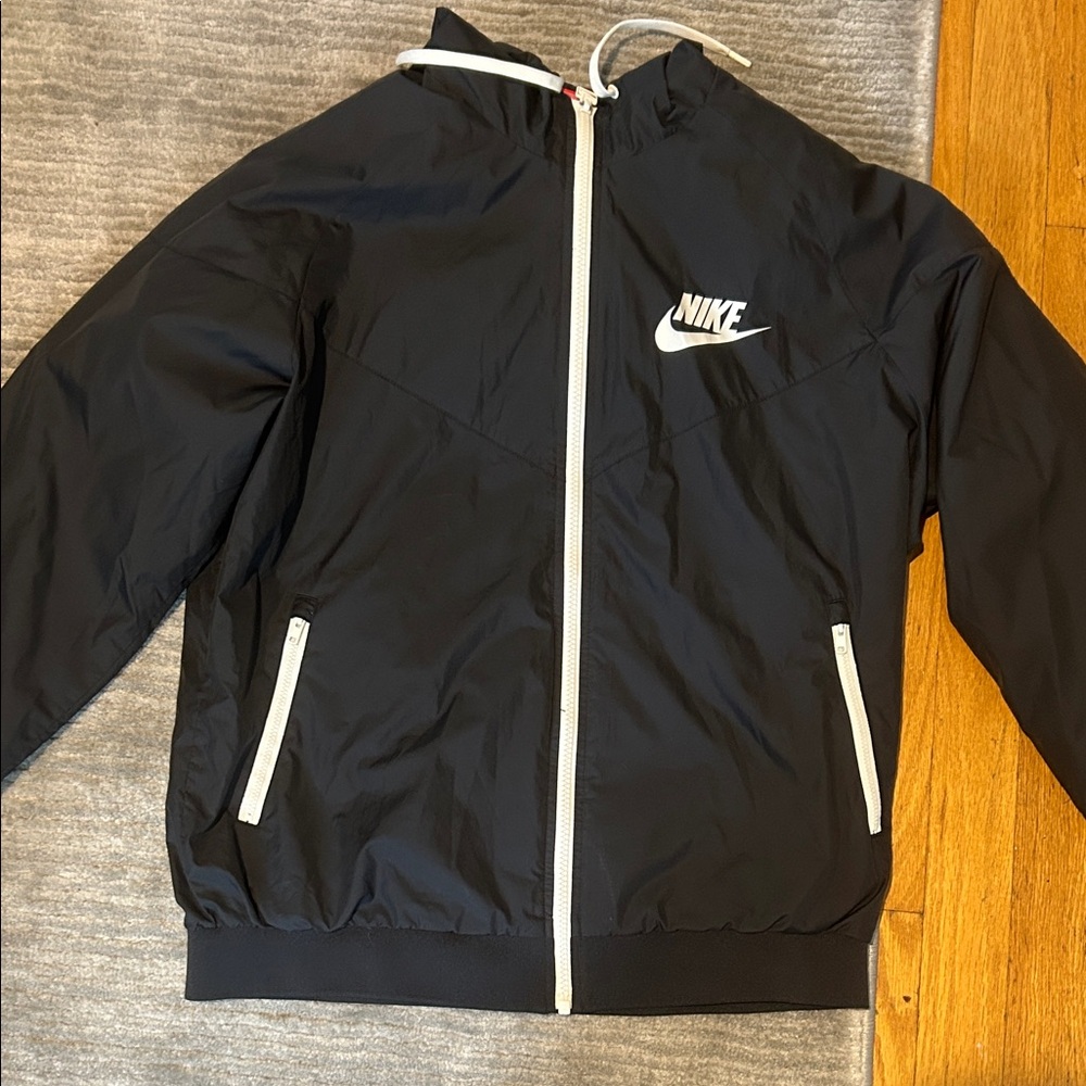Nike Black and White Windbreaker Jacket